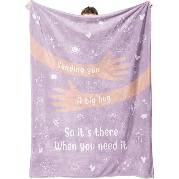 Heartfelt Hug - Inspired Flannel Throw Blanket: Warmth for Body & Soul