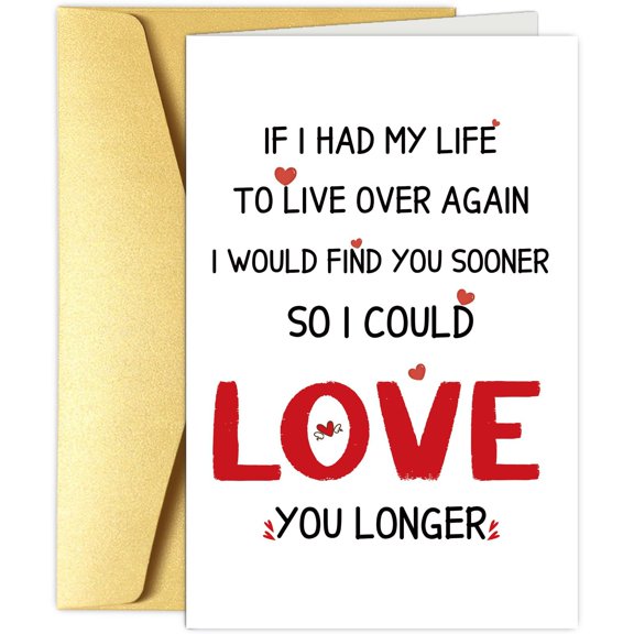 Heartfelt Love Greeting Card - Blank Inside with Envelope - Perfect for Romantic Occasions and Anniversaries