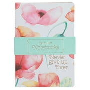 Heartfelt Notebook Set Never Give Up Ever Coral Poppies, Softcover 2 PC (Other)