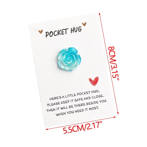 Heartfelt Pocket Cuddle Card with Unique Glitter Gradient Design for Romantic Gifts and Friendship