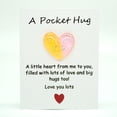 thumbnail image 1 of Greeting Card Pocket Hug Encouragement Cards Heart Shaped Keepsakes Support Loved Ones Overcome Bad Ideas for Family Members, 1 of 8