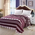thumbnail image 1 of Heartfelt Valentine Micro Plush Blanket Burgundy - Queen 86 x 86, 1 of 5