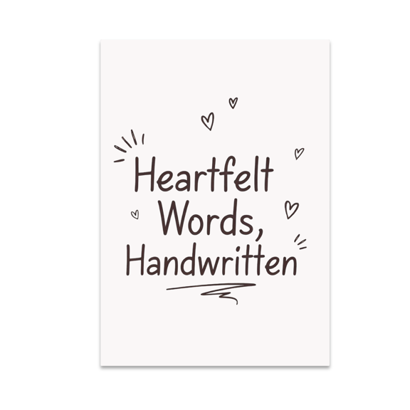 Heartfelt Words Handwritten Poster - Home Decor - 13x19 Poster Print