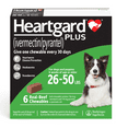 thumbnail image 1 of Heartgard Plus Chew for Dogs, 26-50 lbs, (Green Box), 1 of 19