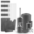 thumbnail image 1 of Hearth & Harbor 12 Piece Plastic Bath Accessories Set, Gray, 1 of 3