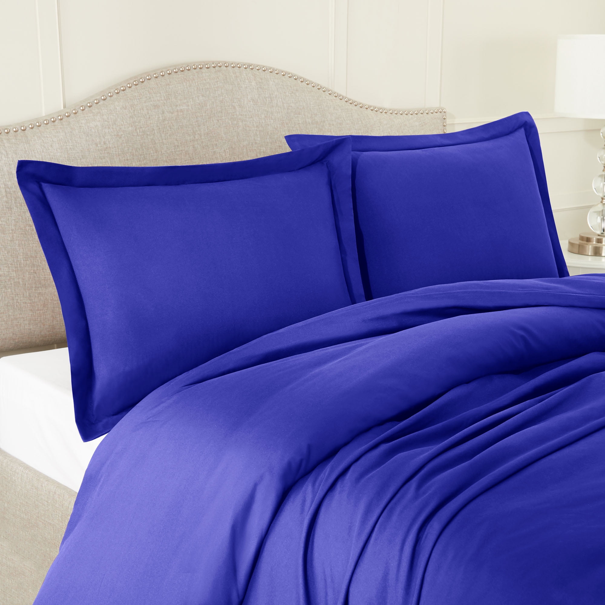 Hearth & Harbor 2-Piece Royal Blue Duvet Cover Set, Twin