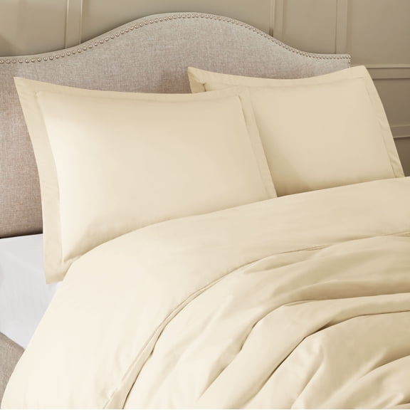 Hearth & Harbor 3-Piece Cream Duvet Cover Set, California King