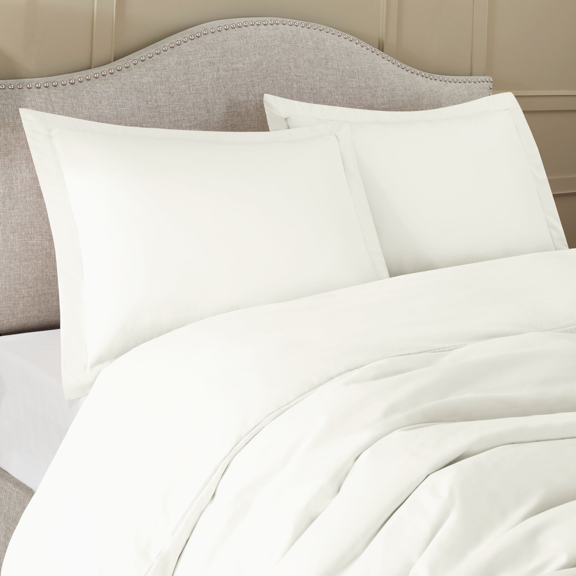 Hearth & Harbor 3-Piece Off-White Duvet Cover Set, Twin