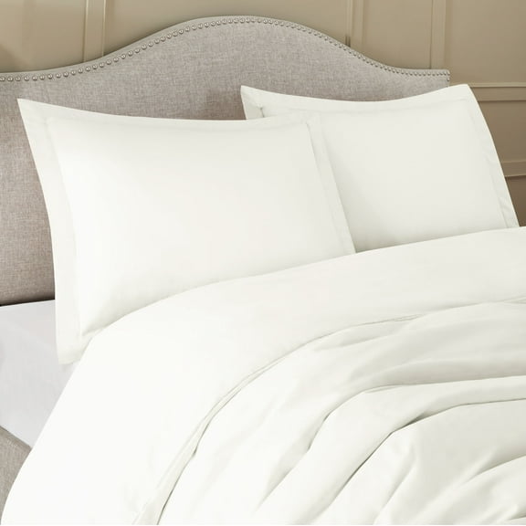 Hearth & Harbor 3-Piece Off-White Duvet Cover Set, Twin