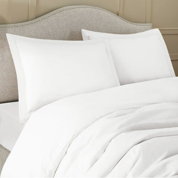 Hearth & Harbor 3-Piece White Duvet Cover Set, King