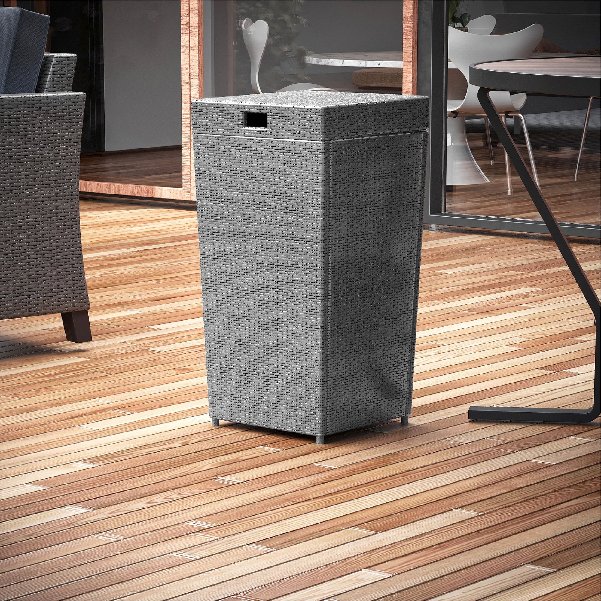 Palm harbor outdoor sale wicker trash bin