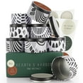 thumbnail image 1 of Hearth & Harbor 8 Oz, 12 Pack Black And White Abstract DIY Candle Containers with Lids - Tin Candle Jars for Making Candles - Metal Candle Jars - Bulk Tins Storage for Candle, 1 of 4