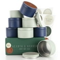 thumbnail image 1 of Hearth & Harbor 8 Oz, 12 Pack Navy and Sage DIY Candle Containers with Lids - Tin Candle Jars for Making Candles - Metal Candle Jars - Bulk Tins Storage for Candle - Solid, 1 of 4