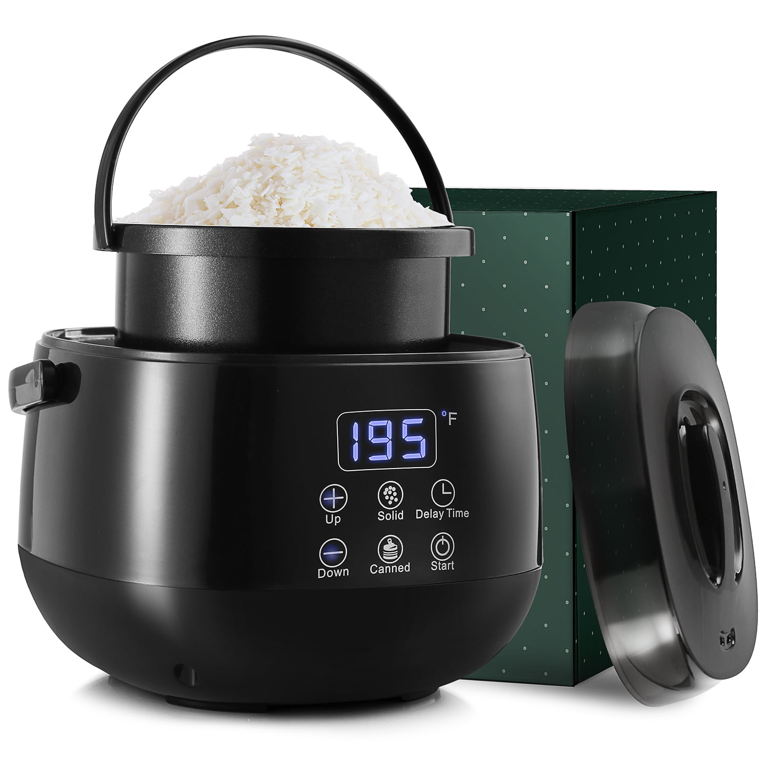 Hearth & Harbor Candle Making Kits - Electric Candle Wax Melting Pot for Candle Making, Wax Melt Warmer, Christmas Candle Wax Warmer Suitable for All Wax Types - Fast, Easy, & Clean