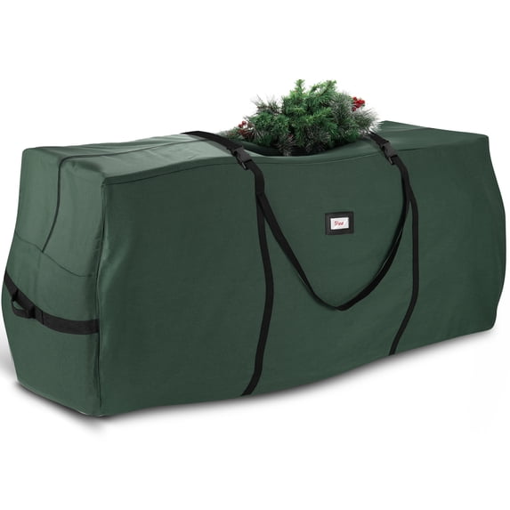 Hearth & Harbor Christmas Tree Storage Bag made from Durable Fabric, Fits up to 9 ft Holiday Trees - Green