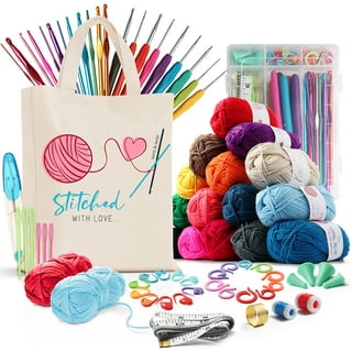Crochet Kit for Beginners, 105PCS Crochet Starter Kit with 18 Colors  Crochet Yarn, Double-Layer Crochet Set Beginner Crochet Kit for  Kids/Adults, Professional Storage Bag 