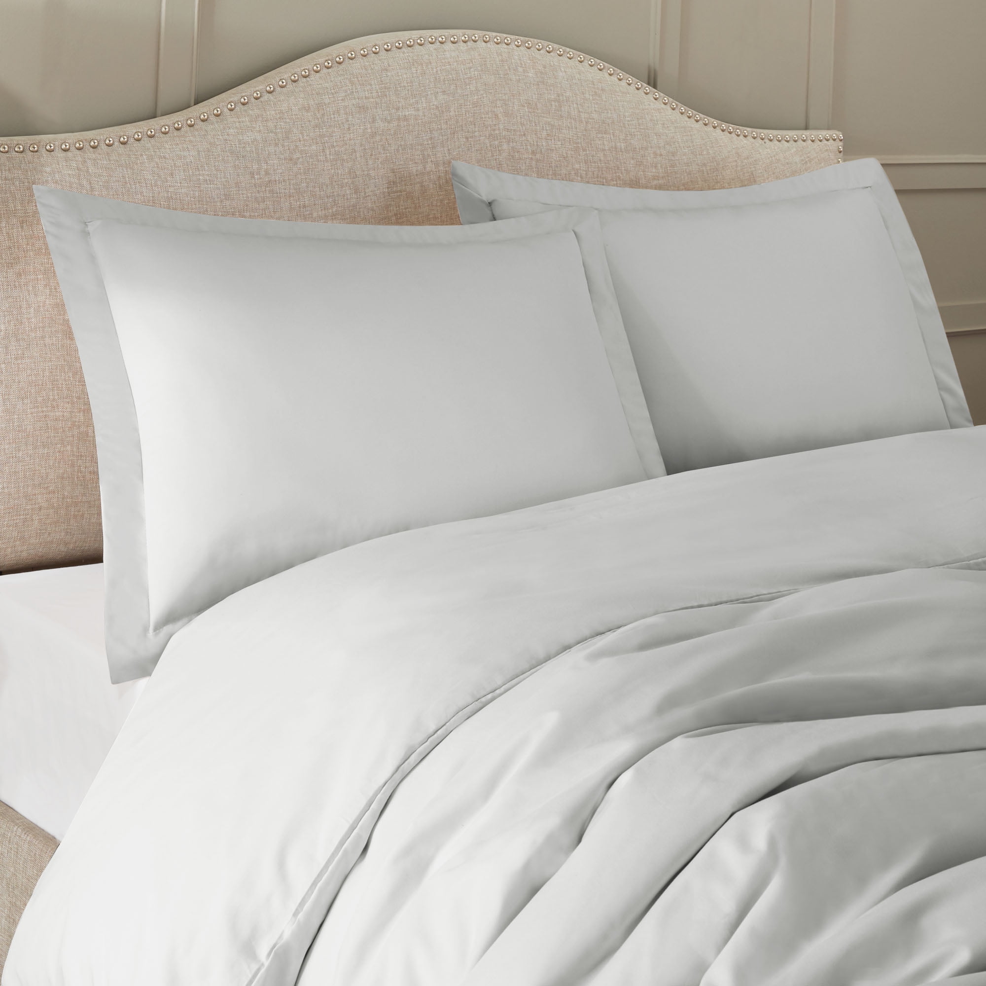 Hearth & Harbor 3-Piece Silver Gray Duvet Cover Set, Full