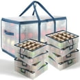 thumbnail image 1 of Hearth & Harbor Large Christmas Ornament Storage Box With Adjustable Dividers - Plastic Ornament Storage Container For 128 Holiday Ornaments or Decorations Plastic 1 Pack, 1 of 8