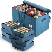 Hearth & Harbor Large Christmas Ornament Storage Box - Fits up to 124 Holiday Ornaments