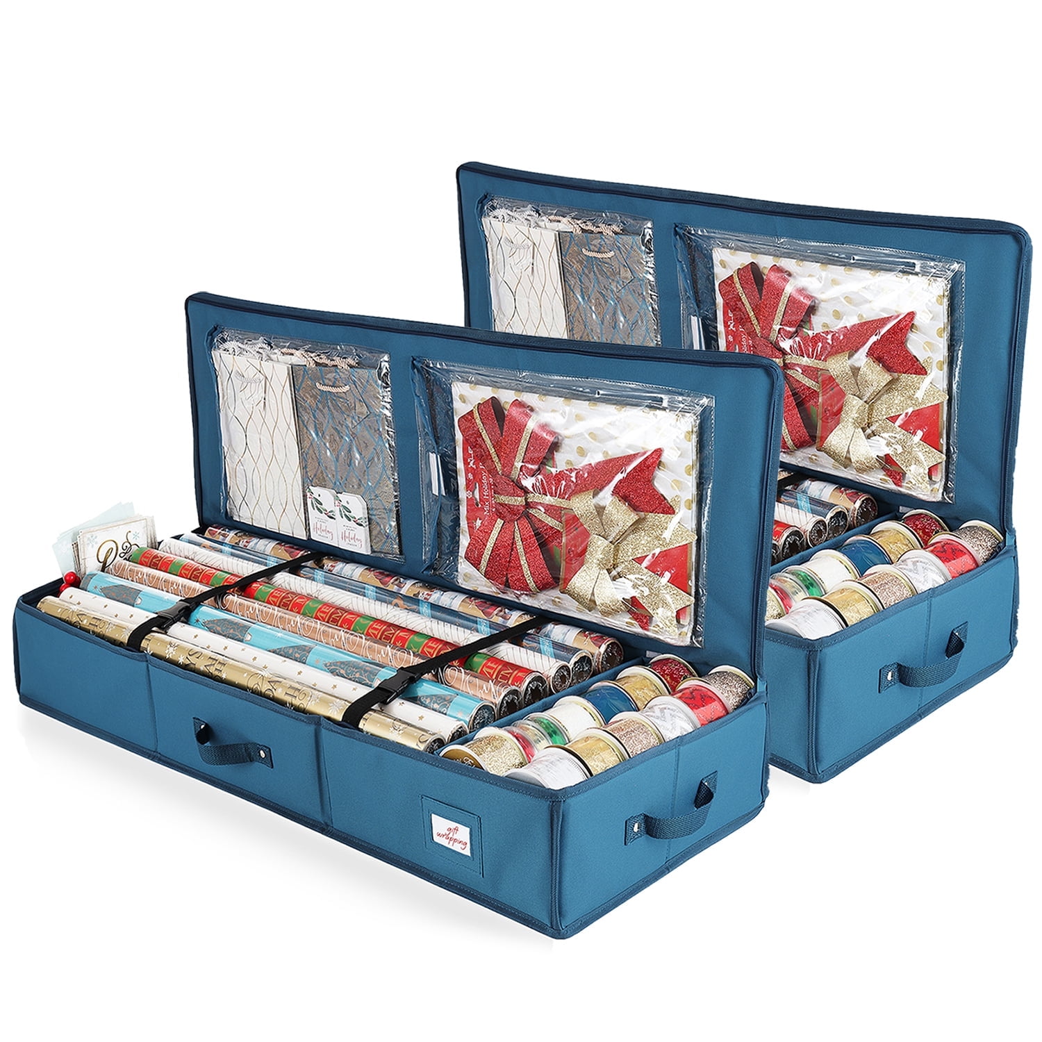 Hearth Harbor Premium Holiday Christmas Wrapping Paper Storage