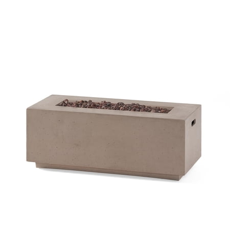 Hearth Outdoor 40,000 BTU Lightweight Concrete Rectangular Fire Pit (No Tank Holder)