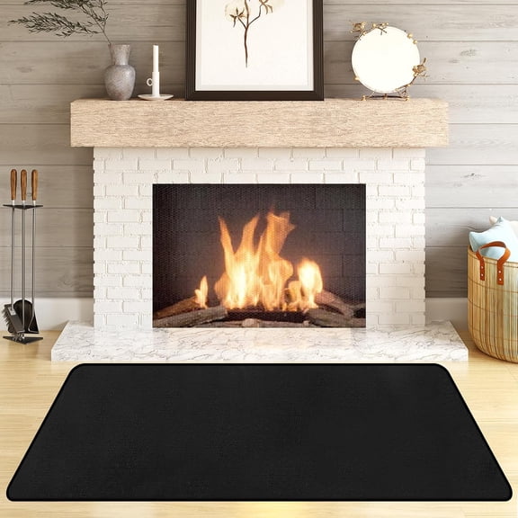 Hearth Rugs Fireproof, Fireplace Rug, Fireplace Mat, Fireplace Rugs Fire Resistant, 54" x30, Heated Floor Mat for Outdoor BBQ Grills, Fire Pits, Smokers, Woodstoves