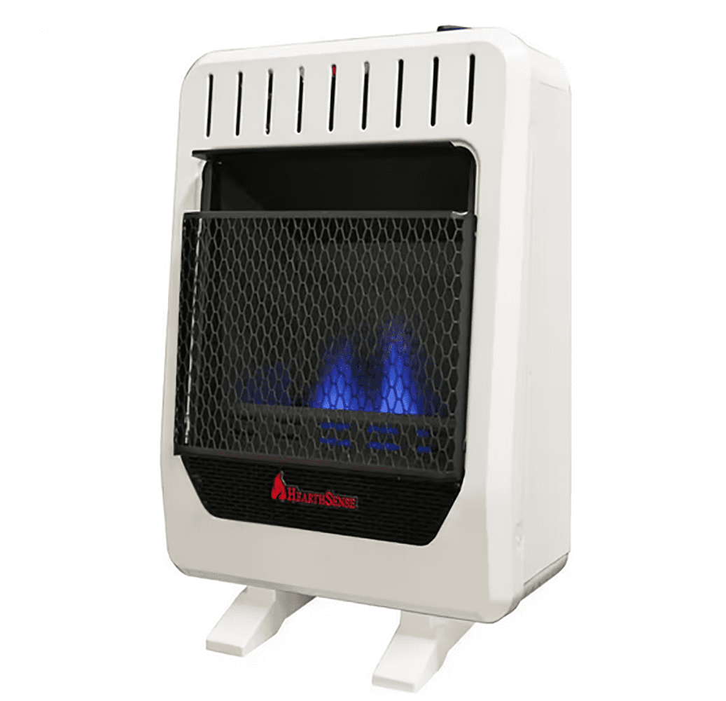 Hearth Sense Dual Fuel Vent less Blue Flame Heater With Base - 10,000 BTU, Manual Control - Model# BF10M-B