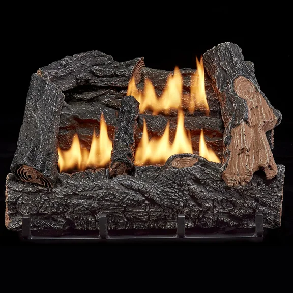 Hearth Sense Vent less Dual Fuel Gas Log Set -18 in., 30,000 BTU, Manual Control - Model# VFL18M