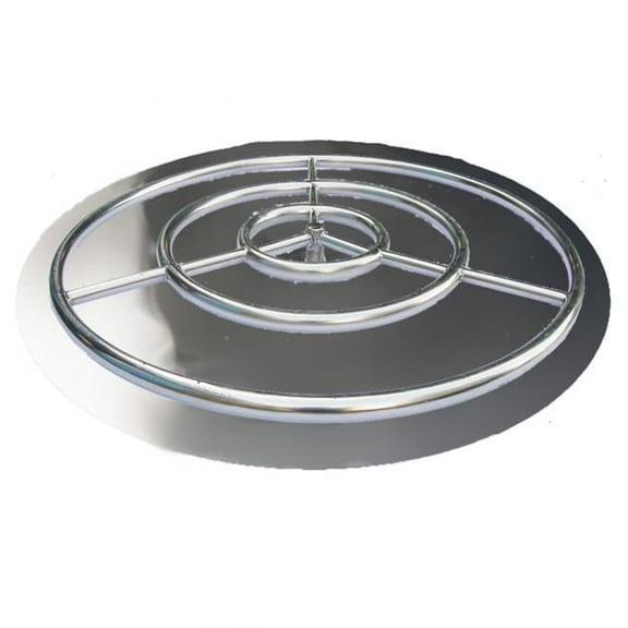 HearthDistribution  36in SS Fire Pit Ring Burner with Pan