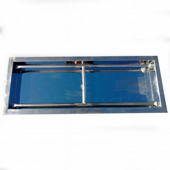 HearthDistribution OB4SS-36 SS DUAL FLAME FLANGED BURNER- 12 IN. X 36 IN