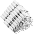 thumbnail image 1 of 400PCS Pre Rolled Silver Plastic Silverware Sets - Heavy Duty Fancy Silver Cutlery - Include 100 Pack Wrapped Disposable Utensils with Napkins for Parties, Dinners & Weddings, 1 of 18