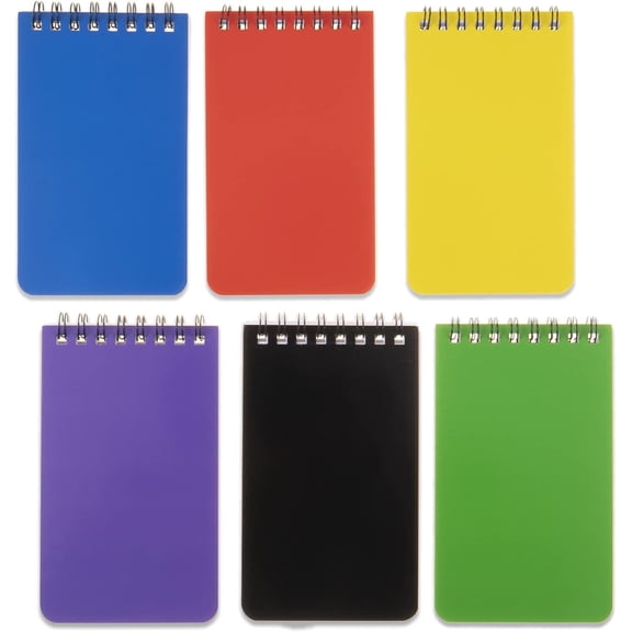 HH 6pack Pocket Notebook Small Notepad Pocket Notepad Small Spiral Notebooks 3X5Inches (6)