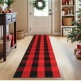 thumbnail image 1 of HearthHarmony Buffalo Plaid Rug 2x8 Ft Runners for Hallways Washable Checkered Rug Red and Black Christmas Rugs Woven Cotton Kitchen Fall Rug Halloween Decor for Hallway Kitchen Living Room, 1 of 16