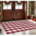 thumbnail image 1 of HearthHarmony Buffalo Plaid Rug 4x6 Ft Red and White Outdoor Rugs Washable Checkered Rug Cotton Christmas Door Mat Outdoor Indoor Area Rugs Halloween Fall Rug for Front Door Patio Kitchen, 1 of 16