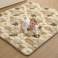 thumbnail image 1 of HearthHarmony Child Play Mats for Floor, 71x59 Inch Extra Thicker & Large Soft Cushioning Foam Playmats for Babies and Toddlers, Foldable Washable Child Crawling Mat for Playpen, Earth Tones Design, 1 of 17