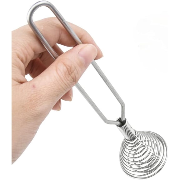HearthHarmony Stainless Steel Spring Coil Whisk Wire Whip Cream Egg Beater Gravy Cream Hand Mixer Kitchen Tool Accessories For Mixing, Blending, Beating, Stirring, Cooking
