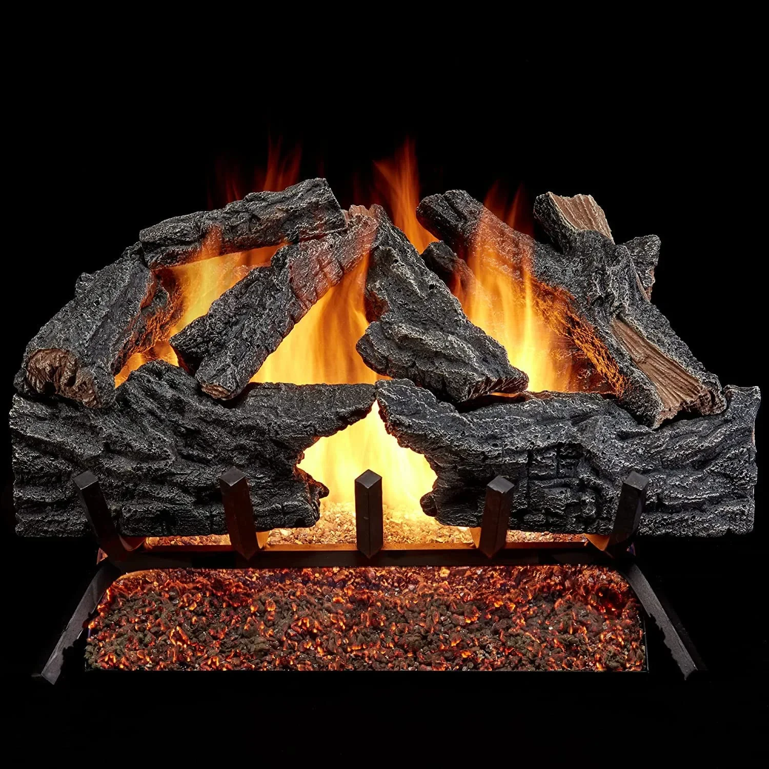 HearthSense Vented Gas Log Set with Remote Control Kit - 24 in., 55,000 BTU  - Model# CSW24HVL-RO - Walmart.com
