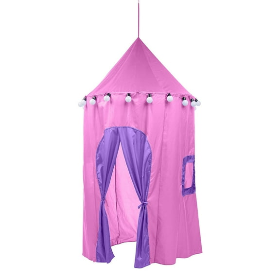 HearthSong 6-Foot Lighted Hideaway Canopy and Backyard Play Space Pink
