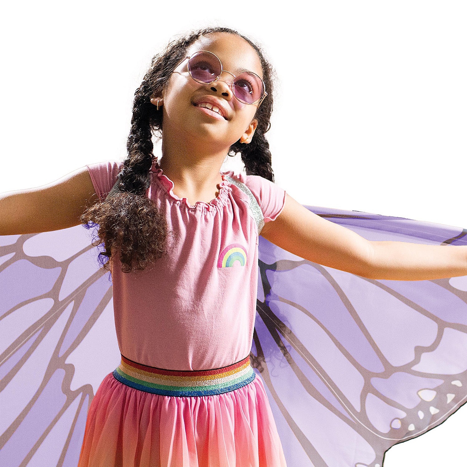 HearthSong Colorful Polyester Butterfly Wings for Kids' Dress Up
