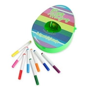 HearthSong EggMazing Egg Lathe for Decorating Easter Eggs, 8 Food-Safe Markers Included
