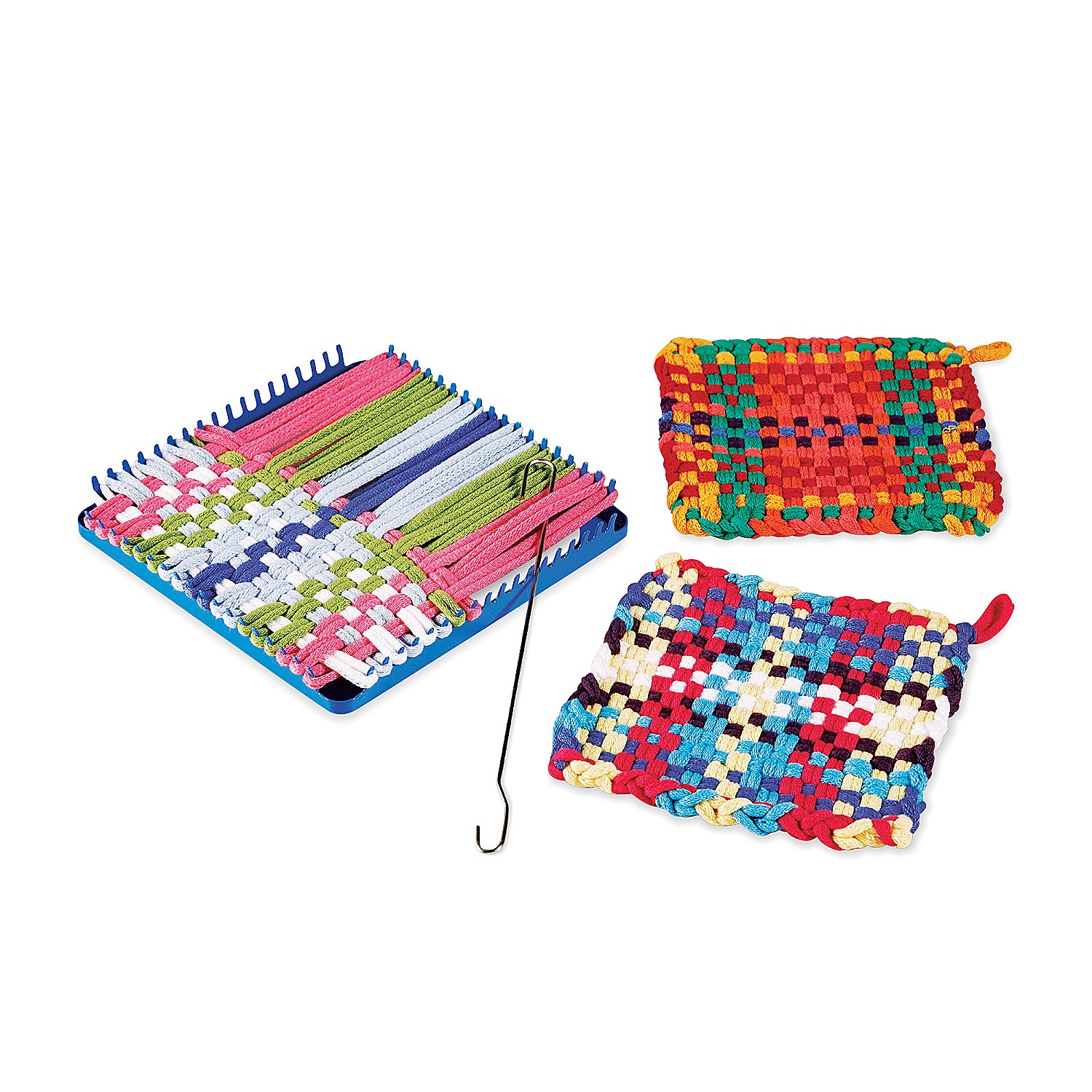 Loops, Loom, and Hook Potholder Kit Square Loom, DoubleSided Hook