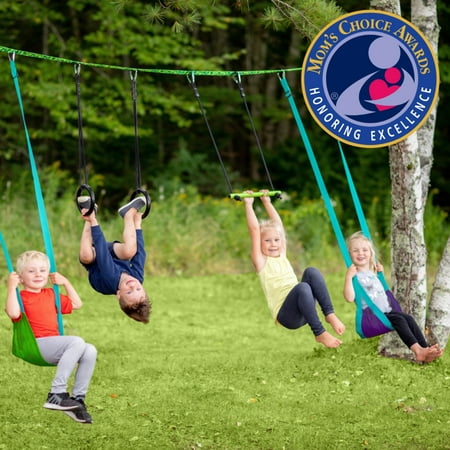 slackers Swing Line - Turn Healthy Trees Into The Perfect Backyard Swingset - slackers Tree Swing Line Kit - Great Tree Swing Addition to Any Yard - Recommended for Ages 3+