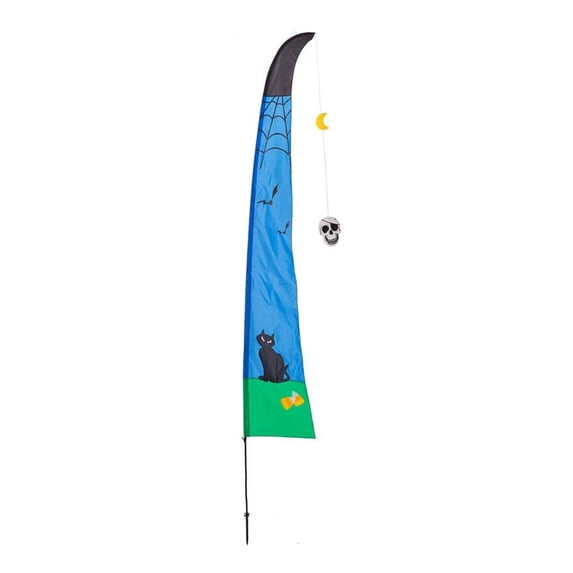 HearthSong Towering Halloween Flags w/Tassels