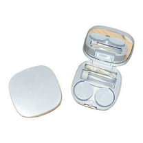 Hearthoom Contact Lens Case | Portable Travel Kit | with Tweezers and Solution Bottle for Storage