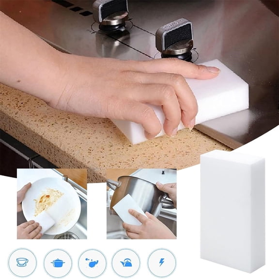 Hearthoom Dirt Eraser Sponge, Magic Cleaning Sponge for White Walls, Shoes, Floors, Rugged Stain Remover Sponge White