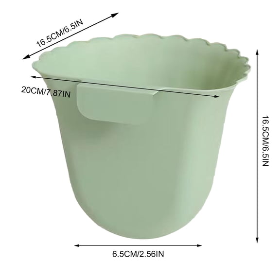Hearthoom Hanging Trash Can with Lid, Kitchen Compost Bin , Wall-Mounted Garbage Can, Small Plastic Trash Bin, Under-Sink Wastebasket for Cupboard, Countertop And Cabinet Door As Show