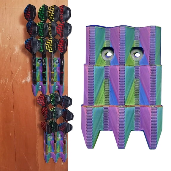 Hearthoom Holder Wall Mount, Mop Storage Tool Racks, Broom Hanger Tool Organizer for Garage, Kitchen, Garden, Laundry Room Yard Purple And Green