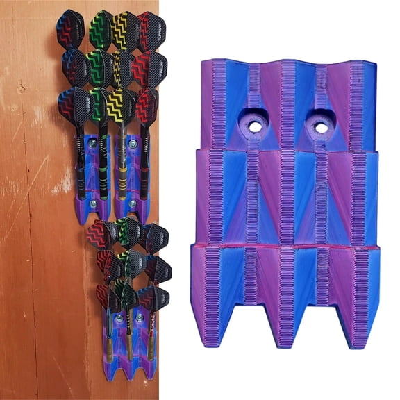 Hearthoom Holder Wall Mount, Mop Storage Tool Racks, Broom Hanger Tool Organizer for Garage, Kitchen, Garden, Laundry Room Yard Purple-Blue