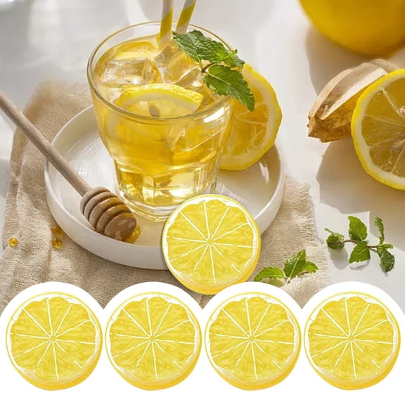 Hearthoom Lemon Simulation Slices Artificial Fruit Fruits Plastic Decor for Photography Lemon Or Home Party Decoration Yellow