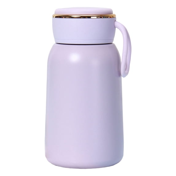Hearthoom Mini Water Water Bottle 10 Oz Insulated Tumbler, Insulated Flask Vacuum Stainless Water Bottle Leak Proof for Hot & Cold Drinks,Purple
